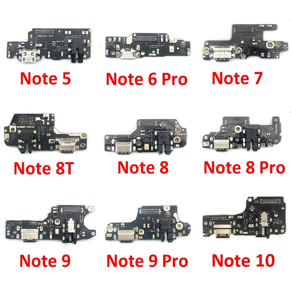 USB-порт для зарядки микрофон док-разъем плата гибкий кабель Xiaomi Redmi Note 5 5A 6 7 8 8T 9 9s 10