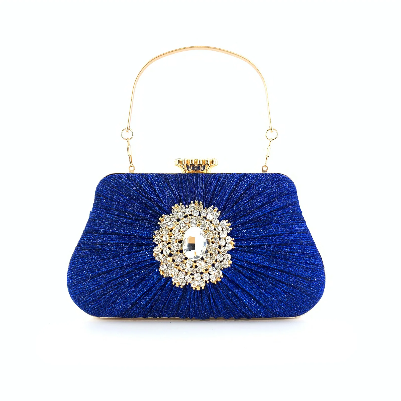 

Fashion Dinner Bag Women's Pleated Craft Rhinestone Bag Banquet Wedding Party Bag