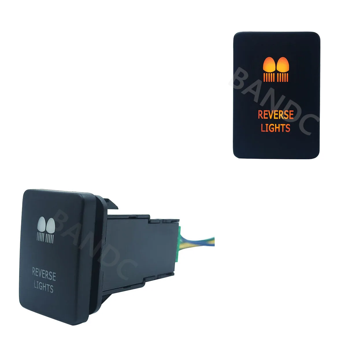 

Orange Led Lamp Car Switch REVERSE LIGHTS On Off SPST Push Button Switch for Toyota Prado 2010/2015 Toyota Hilux 09/2015, +Wires