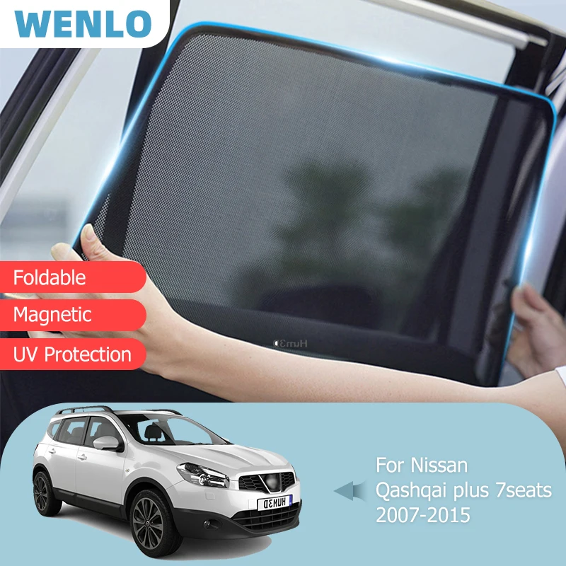 

Шторка от солнца для Nissan QASHQAI (5 мест) 2007-2014, магнитная, козырек-сетка