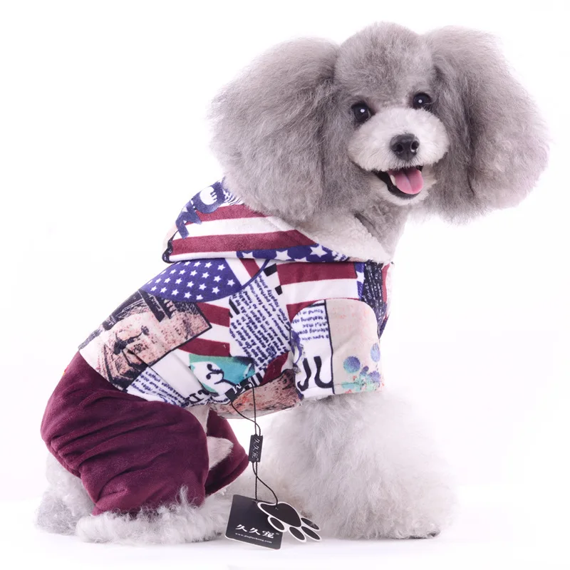 Зимняя одежда для собак модная рубашка Bichon мопс французский бульдога чихуахуа
