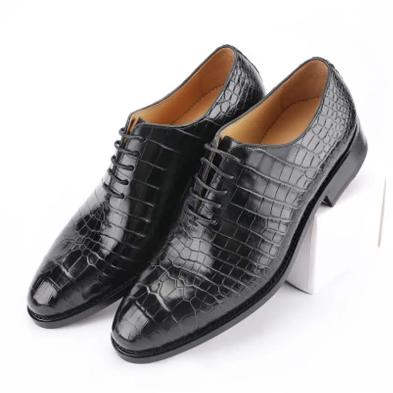 

hujingsha thailand Siam crocodile male crocodile leather shoes business male formal men shoes male shoes