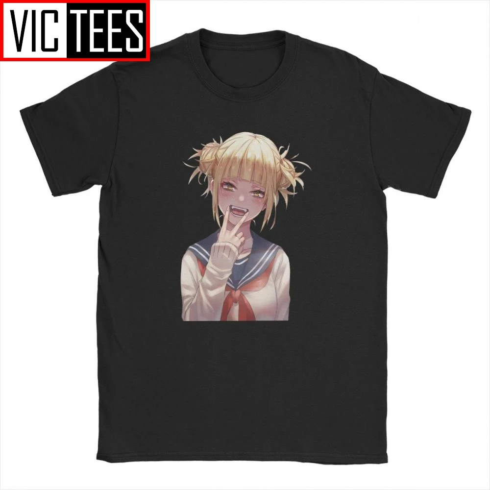 My Hero Academy химико Тога Футболка мужская из чистого хлопка футболка Boku No Bakugou Camisas