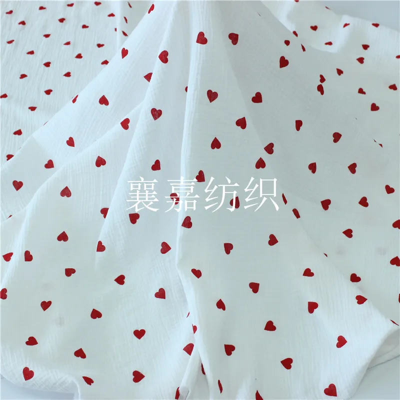 Брюки из хлопка и креповой ткани двухслойная марлевая любовь пижама в сердечко