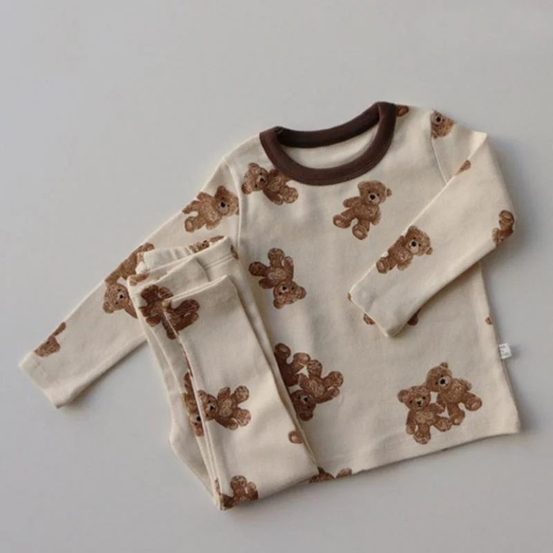 

Rabbit baby clothing, bear baby clothing set, long sleeved T-shirt and trousers, set, 2 pieces.