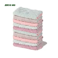 20pcs soft microfiber kitchen towel dish cloth double sided rag non stick oil washing cloth rag for home cleaning wiping tools