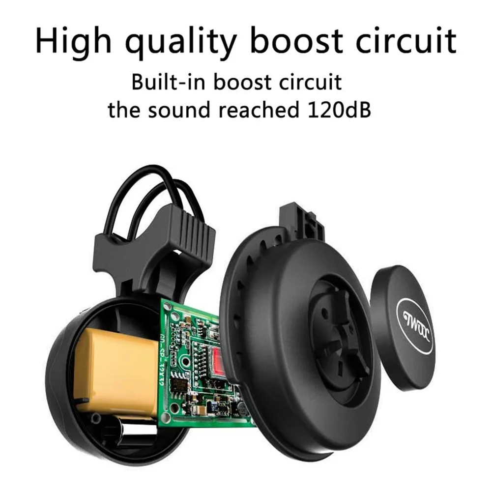 

NEW TWOOC T-002 Electric Bike Horn 110-120 DB Waterproof 4 Sound Modes With Rechargeable Battery Electronic Bicycle Bell