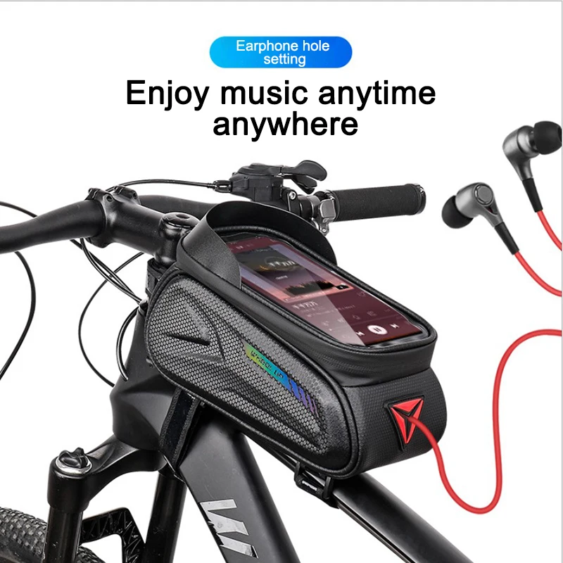 

Hard Shell Bicycle Bag Front Beam Bag Mountain Bike Mobile Phone Touch 7inch Screen Tube Bag Saddle Bag Riding Equipment New
