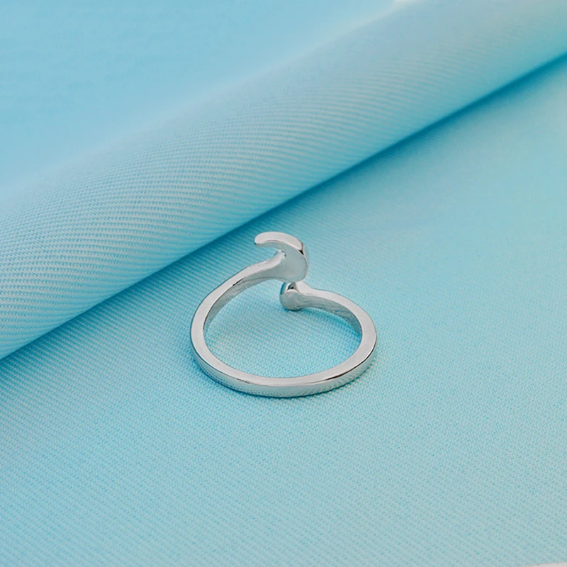 Очаровательное кольцо с полукруглой полосой кольца из сплава для женщин Простые