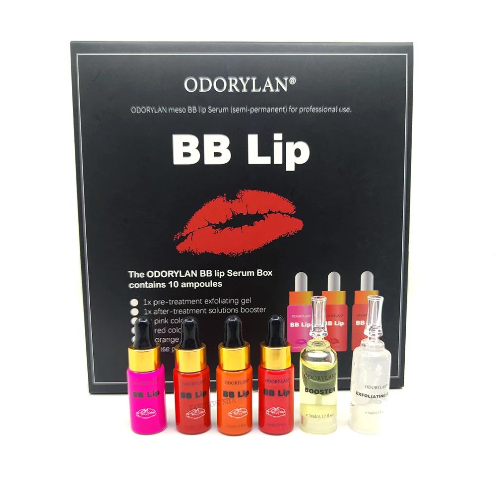 

BB Lip Cream Glow Permanent Makeup Lip Ampoule Serum Essence Lip Coloring Moisturizing Microneedle Treatment for Beauty Salon
