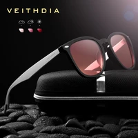 veithdia brand unisex aluminumtr90 mens photochromic mirror sun glasses eyewear vintage outdoor sunglasses for women 6116
