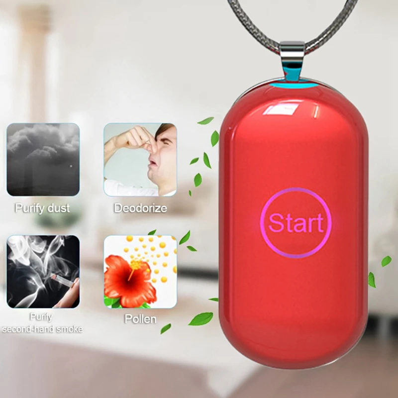 

Hanging Neck Air Purifier Wearable Mini Portable USB Magnetic Rechargeable Negative Ion Generator Air Purifier