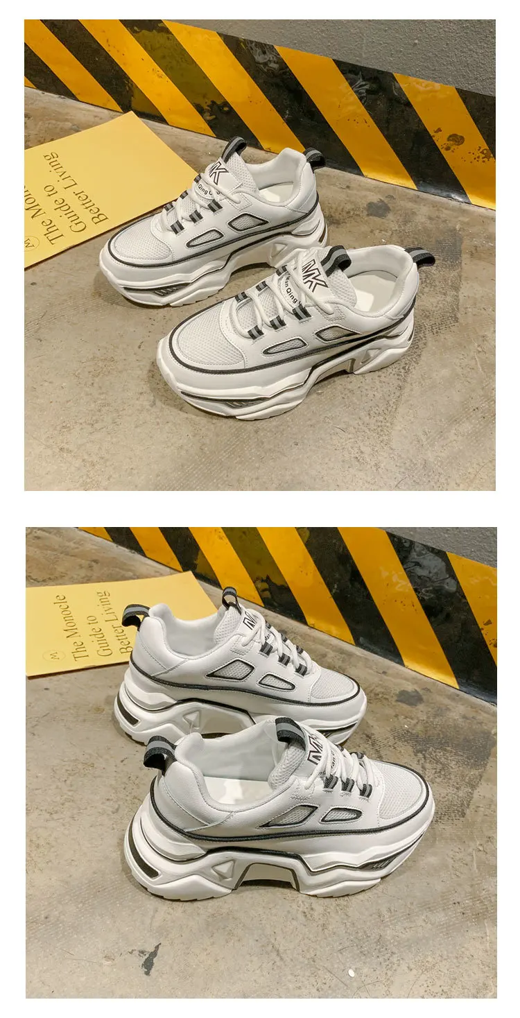 Fashion Brand Yellow Sneakers Women Shoes Female basket femme Dad Chunky Sneakers Designer Trainers Casual Shoes chaussures