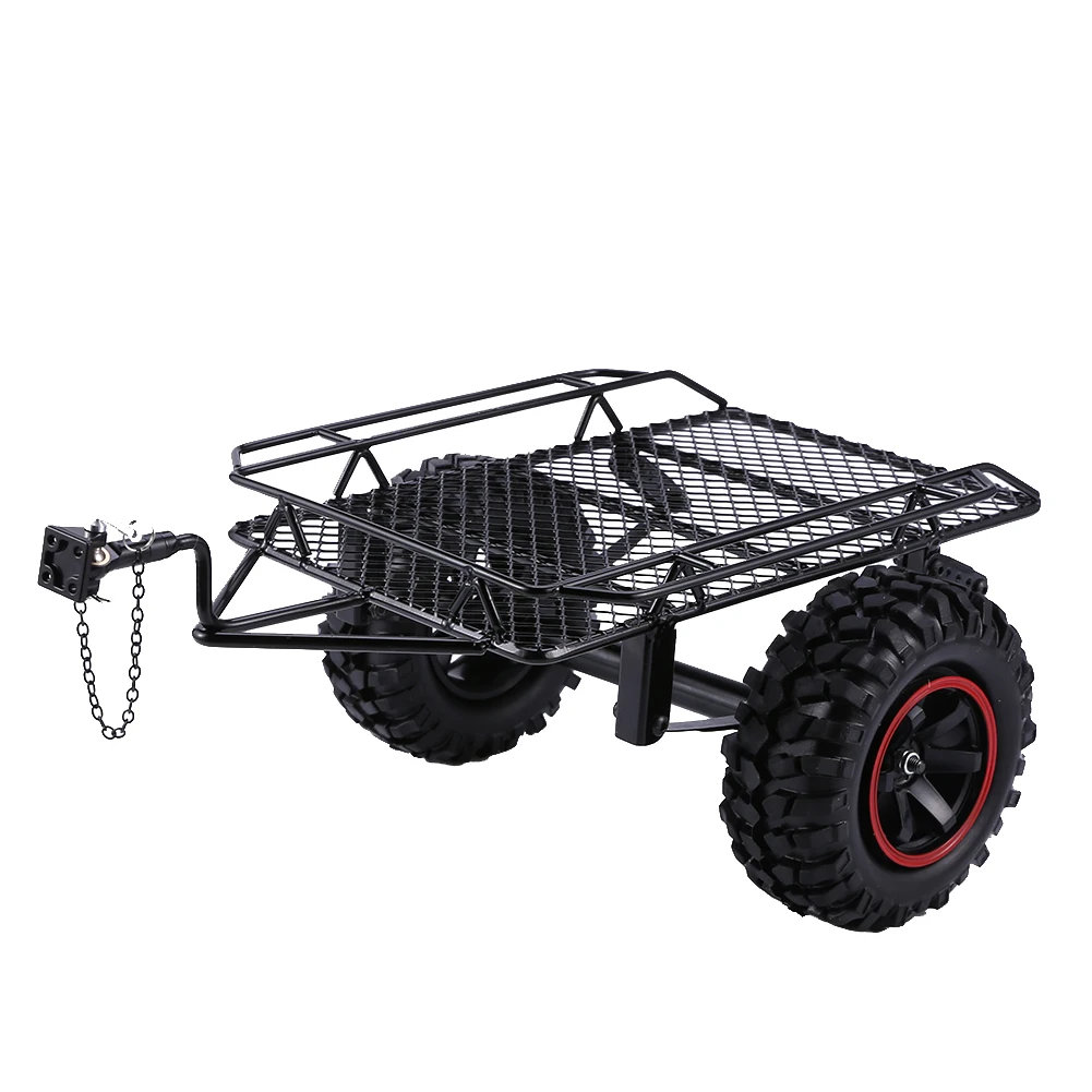 Радиоуправляемый трейлер металлический грузовой автомобиль с широким