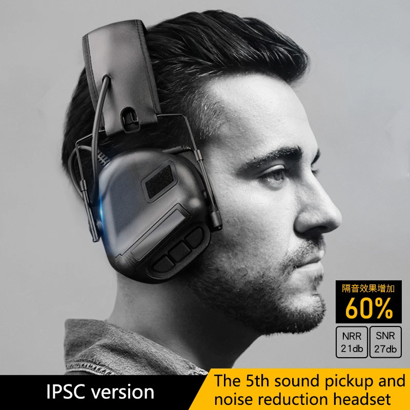 Tactical Sound Pickup Headset Military Airsoft Noise Reduction Headphone Army Hunting Shooting Hearing Protect Earmuff Headset
