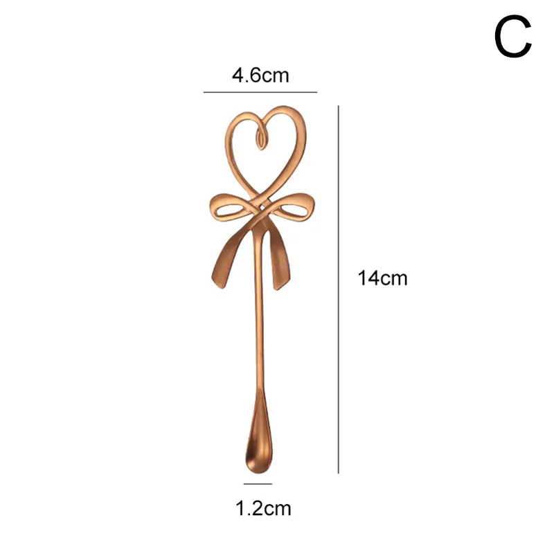 

Stainless Steel Spoon Golden Spoon Coffee Spoon Creative Bow Stirring Spoon Ice Bar Music Bar Spoon Gift Spoon Stirring Spoons