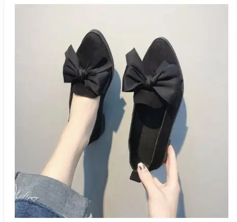 Туфли лодочки женские из флока заостренный носок квадратный каблук однотонные