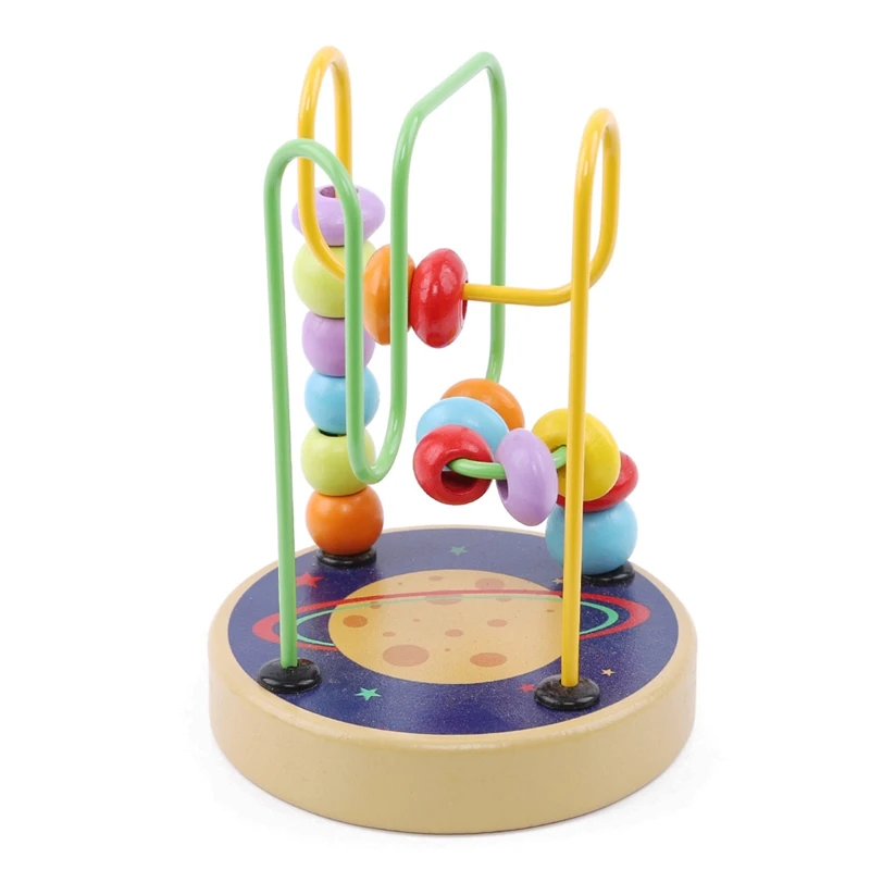 

Wooden Cute Cartoon Animal Child Gift Puzzle Toy Children Colorful Around Beads Maze Roller Coaster Play Game Baby Educational