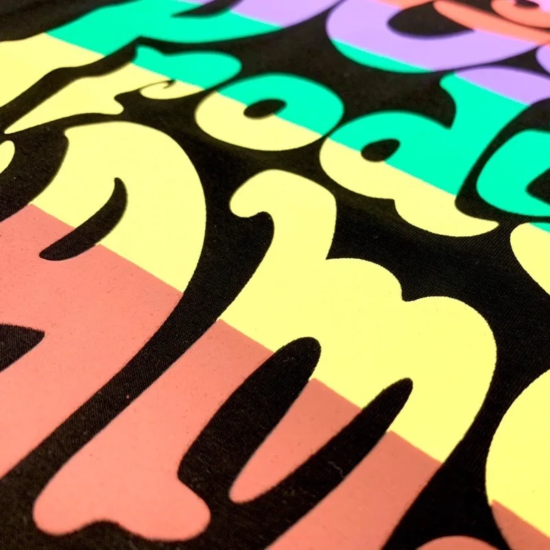 

New Style Spring Summer Fashion Color Letter Love Printing Design Classic Casual Loose Round Neck Short Sleeve T-shirt Unisex G1