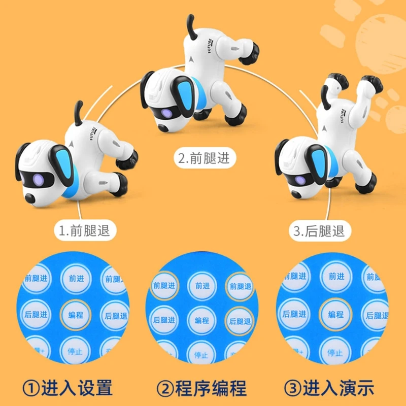 

Remote Control Dog RC Robotic Stunt Puppy Voice Control Toy Electronic Pet Robot