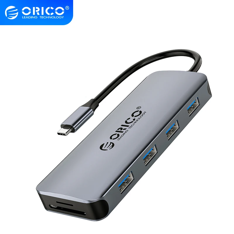 ORICO USB C HUB to USB3.0 HDMI-Compatible VGA 100W PD RJ45 Card Reader Audio Adapter Dock for MacBook Pro Accessories Splitter | Компьютеры