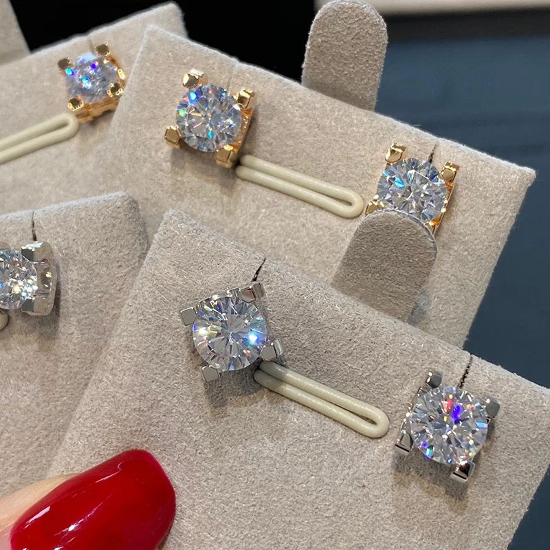 

2022 Hot Brand Pure 925 Sterling Silver Jewelry Set For Women Luxury Quality Top Diamond 0.6ct 1ct Rose Gold Setting Jewelry Set