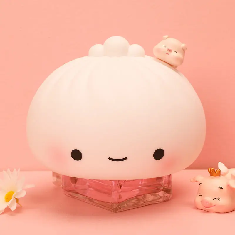 Набивной ночник в виде булочки на пару декоративная лампа для спальни новинка