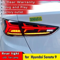 new 2018 2019 car tail lights for hyundai sonata 9 taillights led drl fog light rear parking lights led tail lamp