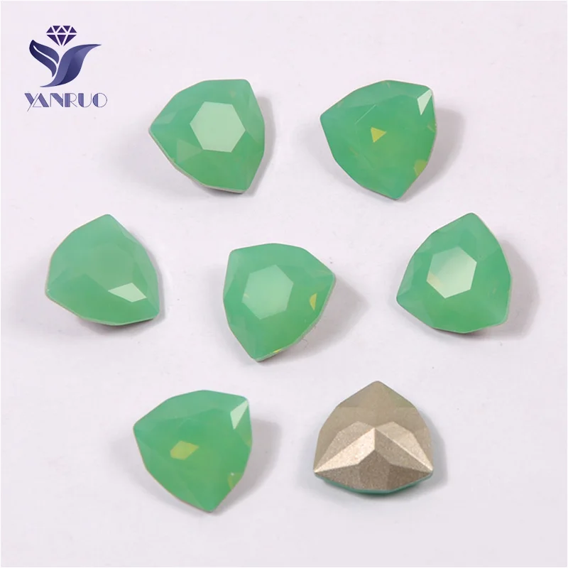 Pacific Opal Yanruo 4706 Trilliant Стеклянные Камни DIY Strass острый задний кристалл для нашивки Стразы все для шитья аксессуары - Цвет: Pacific Opal