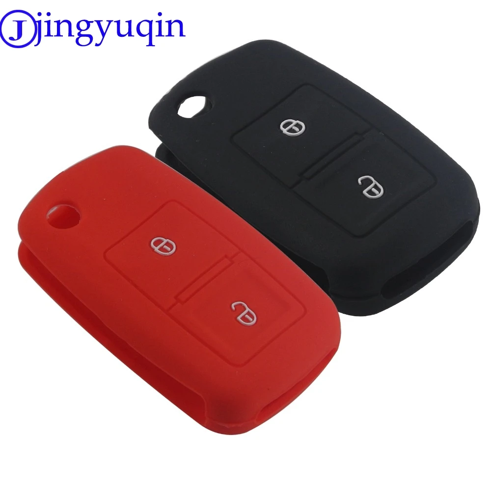 Новый чехол для автомобильного ключа из силиконовой резины с 2 кнопками Vw MK4 Seat Altea