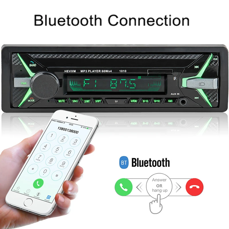 Автомагнитола LTBFM 1 Din Bluetooth аудио стерео съемная панель FM USB AUX дистанционное