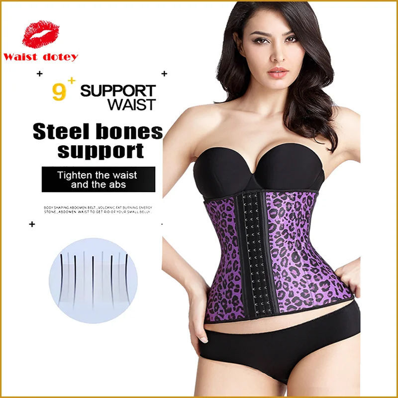 Корректирующее белье с леопардовым принтом пикантный латексный пояс для талии