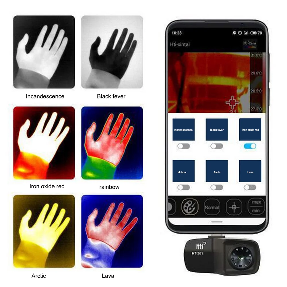 Новая Инфракрасная камера HT 301 USB тепловизор ручной фотоаппарат с фокусировкой