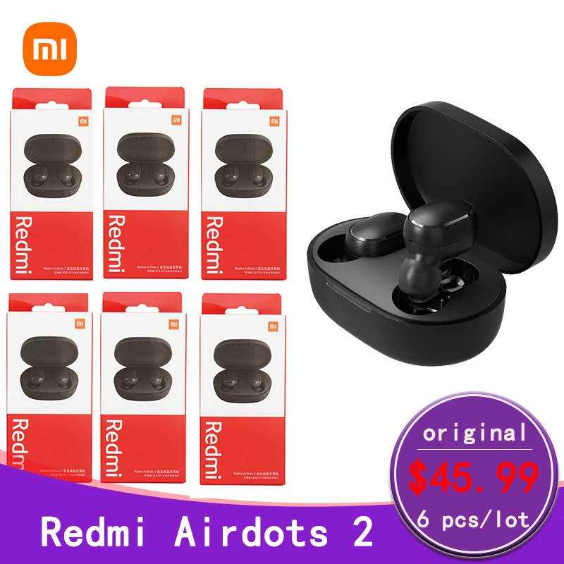 Оригинальные беспроводные наушники Xiaomi Redmi Airdots 2 3 6 10 шт. игровая гарнитура с Bluetooth