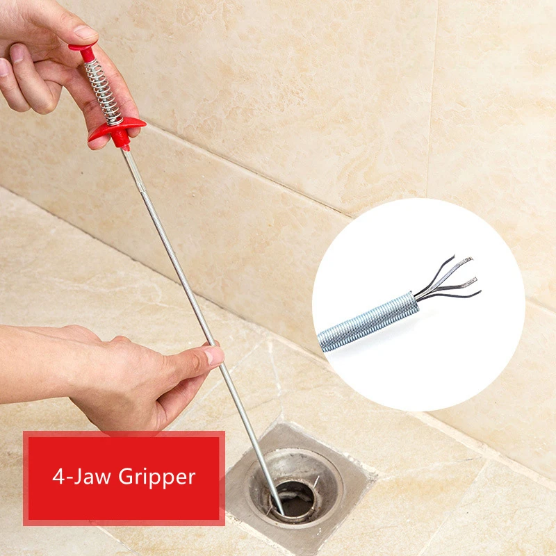 Agarre de resorte para recoger tuercas y pernos, herramienta de mano Flexible, de largo alcance, 4 garras-2