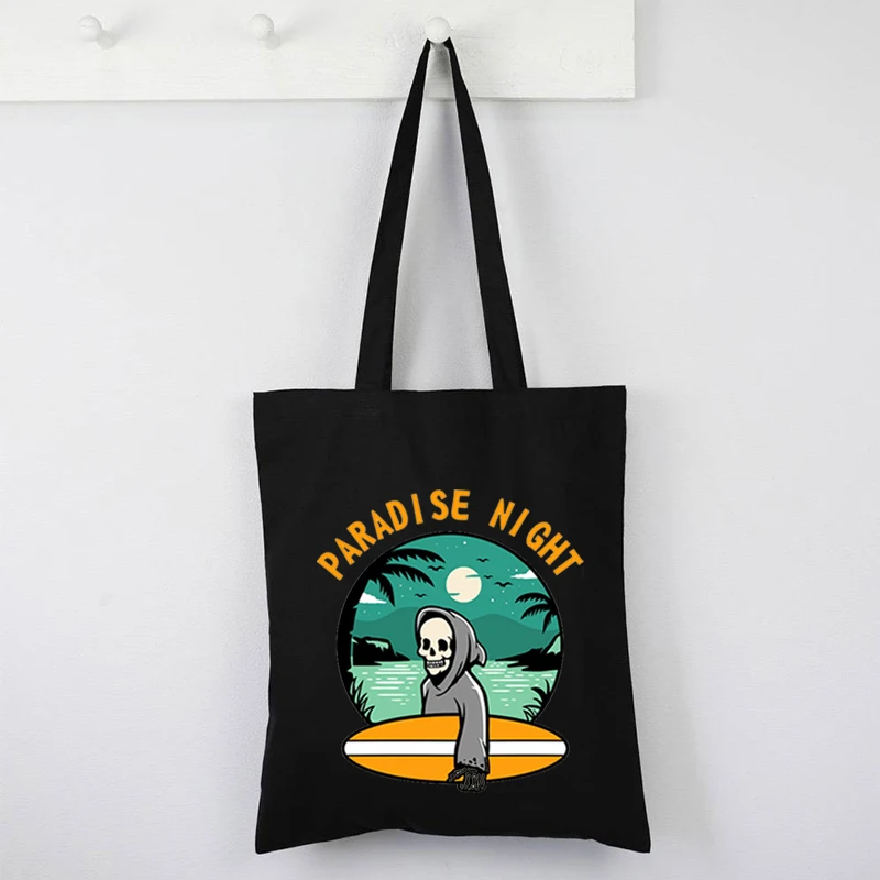

Aloha Beaches Canvas Bag Custom Shopping Bags Fashion Eco Friendly Funny Shopping Bags Cartoon Book Tote Bag