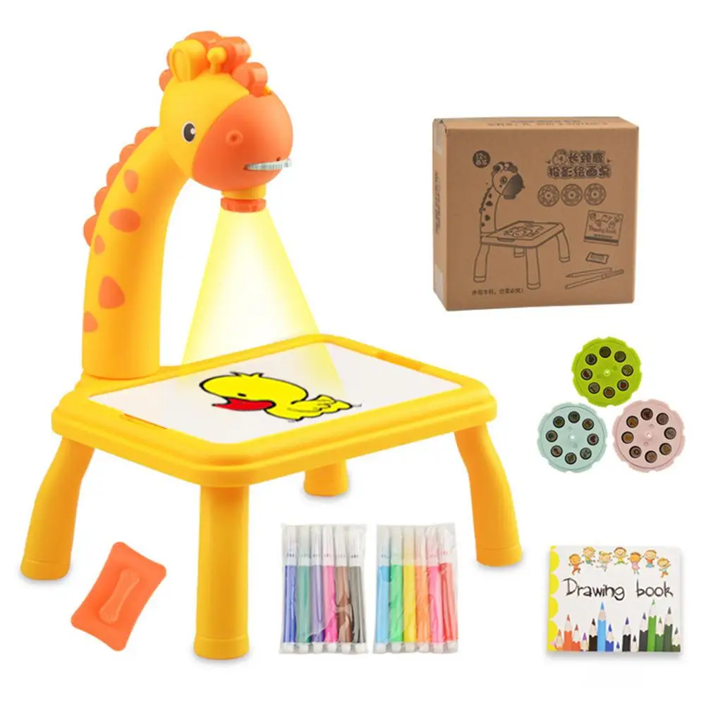 

Projection Painting Table Projection Painting Machine Drawing Projector For Kids 3-8 Years Old Perfect Christmas Gift Giraff