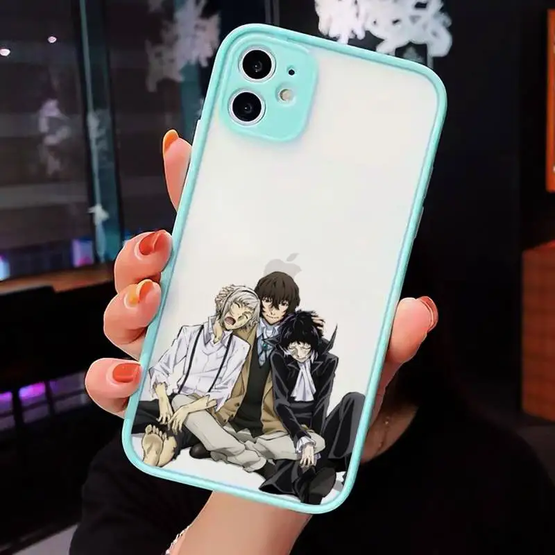 

Bungou stray dogs anime dazai osamu Phone Case Matte Transparent for iPhone 7 8 11 12 s mini pro X XS XR MAX Plus cover funda