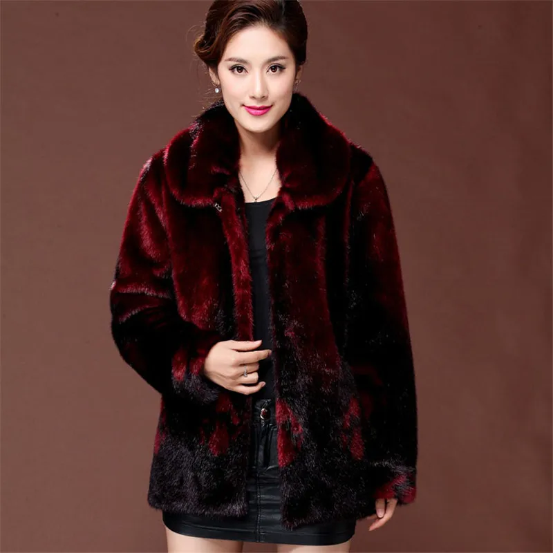 

Off Season Special Imported Mink Coat Medium And Long Women's Mink Coat Women's Middle-Aged And Elderly Women's Wear