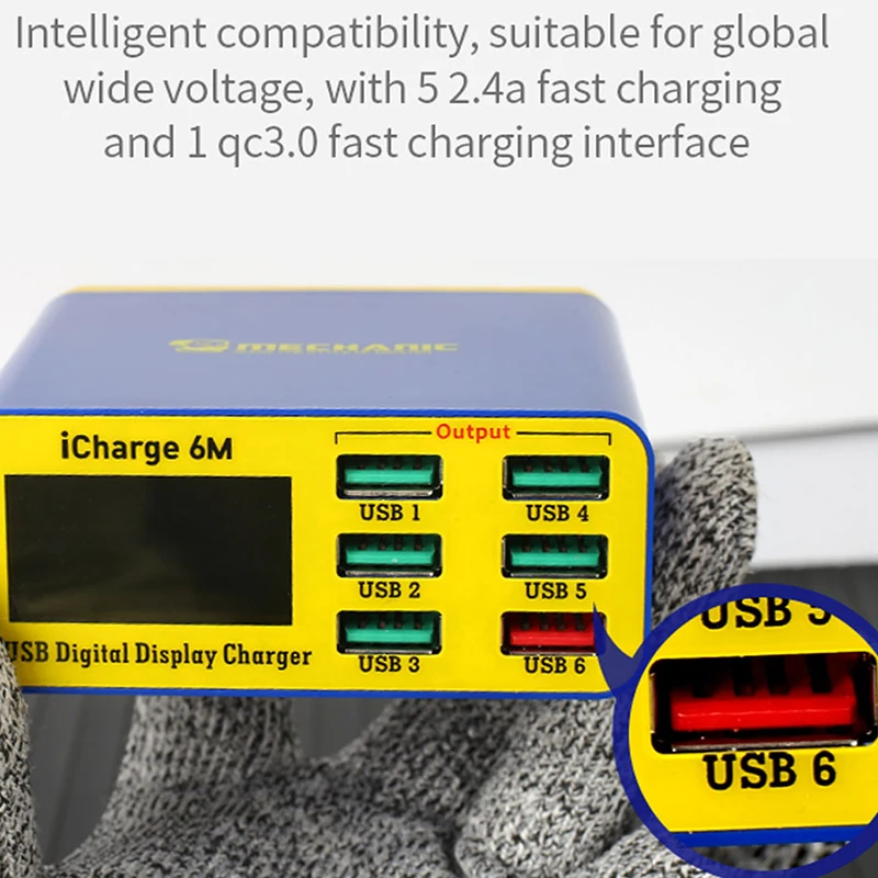 

MECHANIC USB Intelligence 2.4A Fast Charging Support QC 3.0 Strong Compatibility For IPAD/iPhone HUAWEI XIAOMI SAMSUNG OPPO VIVO