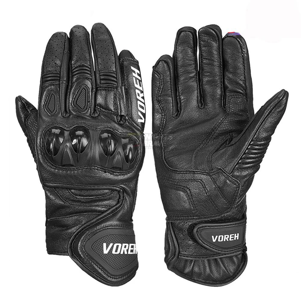 

VOERH Motorcycle Gloves Touch Screen Motocross Off-road Gloves Breathable Leather Guantes Moto Men Motorbiker Riding Gloves