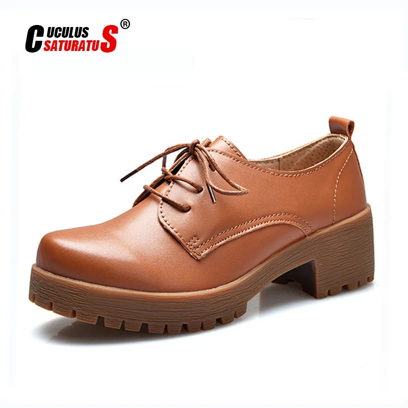 Cuculus/2020 сезон осень-зима Туфли-оксфорды из искусственной кожи ручной работы в