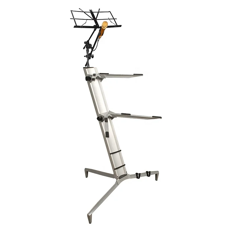 

Kool Sound High Quality Silver Music Aluminum microphone stand keyboard holder