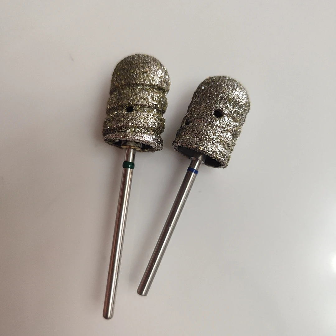 13mm Nail Legs Drill Bit Diamond pedicure polishing Cap Foot Callus Cuticle Cutters Burr Bits Manicure Accessories Milling