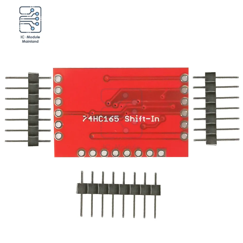 DC3.3-5V 74HC595 Expansion Module Shift Register + Pin header Low Power Consumption Standard Serial (SPI) Interface