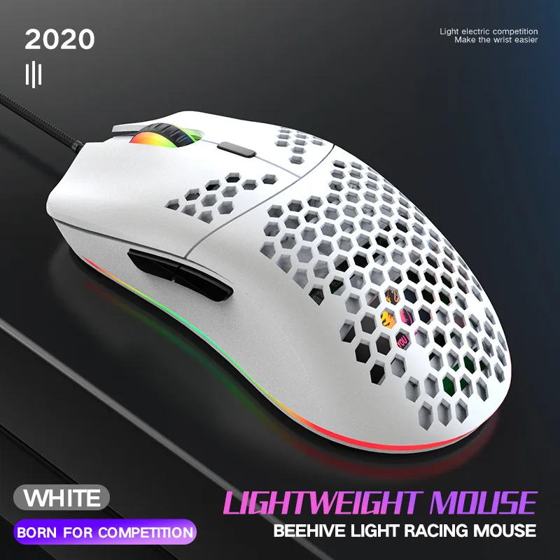 Профессиональная игровая мышь Free wolf проводная геймерская RGB светильник
