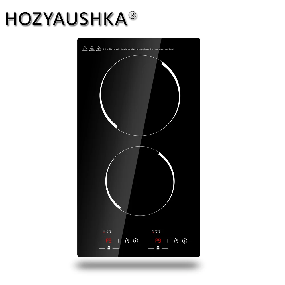 

HOZYAUSHKA 1200 + 1800 Вт высокомощная двухголовая вертикальная версия индукционная плита сенсорное управление