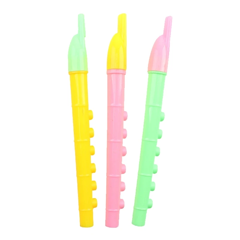 

3 PCS Children's Simulated Flute Realistic Instrument Educational Toy with Bright Color Portable Musical Toys A2UB