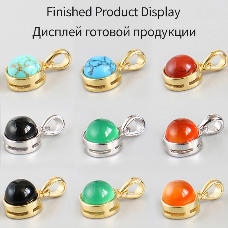 925 Sterling Silver Pendant Necklace DIY Jewelry Making Cabochon Base 6mm Inner Size Crafts Setting jewellery Findings Accessory