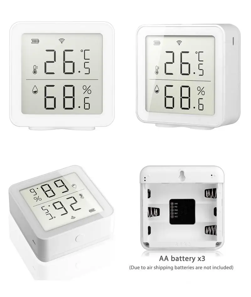 

Tuya WIFI Smart Temperature And Humidity Sensor Indoor Hygrometer Thermometer With LCD Display Support Alexa Google Assistant